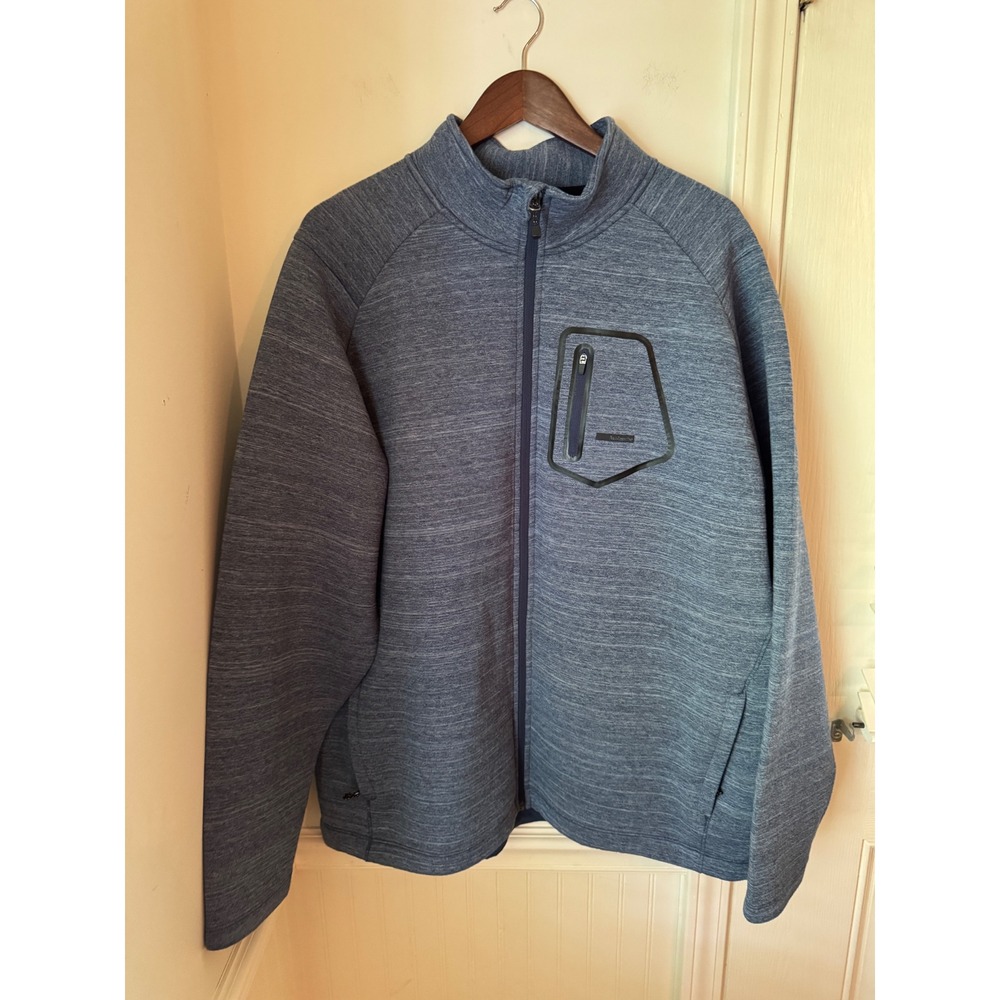 Avalanche Mens XXL Blue Space Dye Full Zip Fleece Jacket